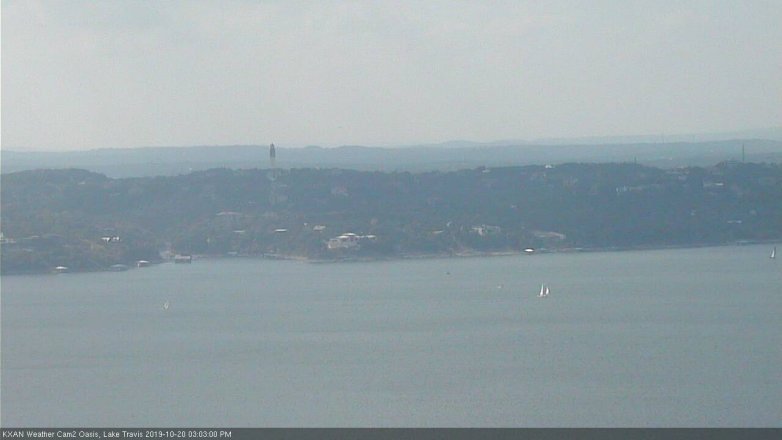 Lake Travis webcam, October 20, 2019 2:05 PM CT