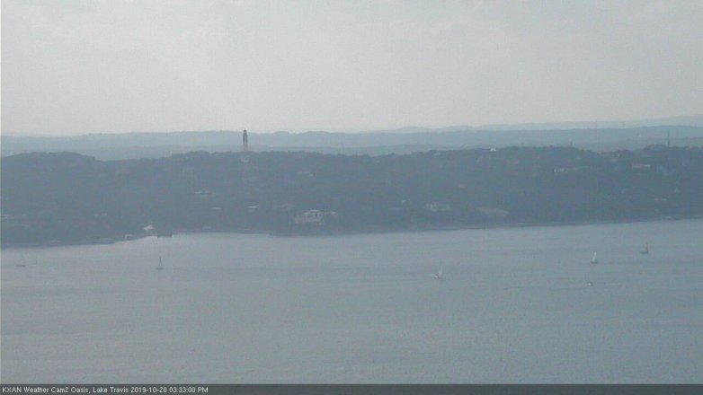 Lake Travis webcam, October 20, 2019 2:35 PM CT