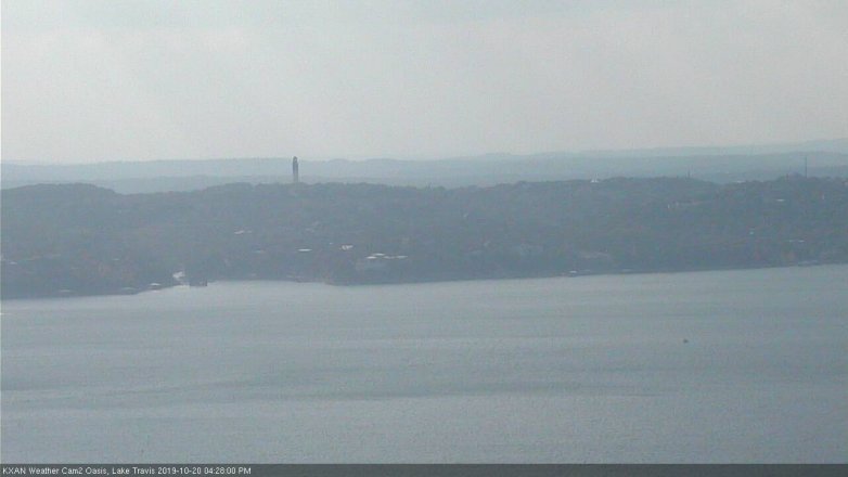 Lake Travis webcam, October 20, 2019 3:30 PM CT