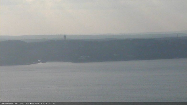 Lake Travis webcam, October 20, 2019 4:35 PM CT
