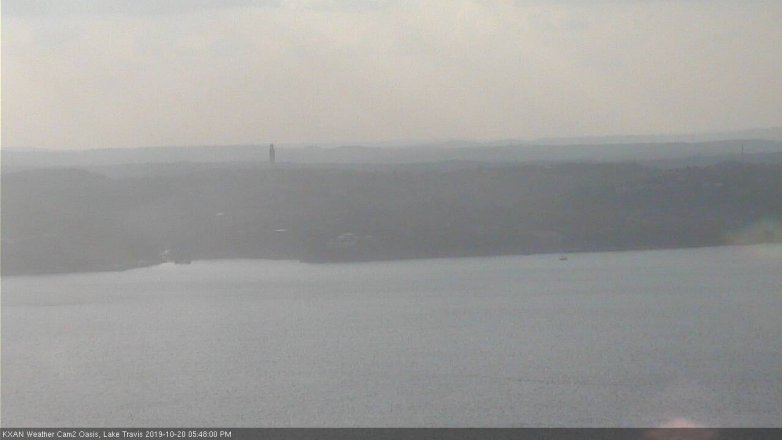 Lake Travis webcam, October 20, 2019 4:50 PM CT