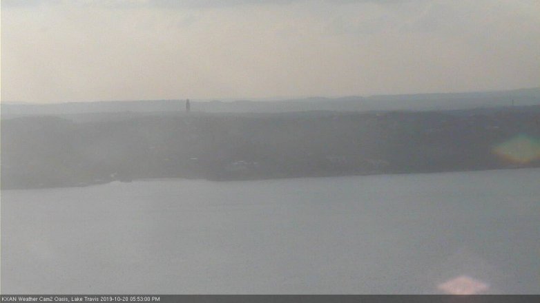 Lake Travis webcam, October 20, 2019 4:55 PM CT