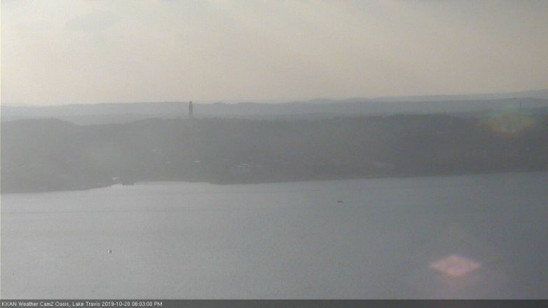 Lake Travis webcam, October 20, 2019 5:05 PM CT