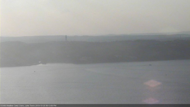 Lake Travis webcam, October 20, 2019 5:15 PM CT