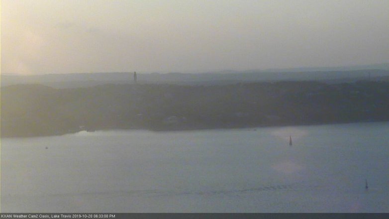 Lake Travis webcam, October 20, 2019 5:35 PM CT