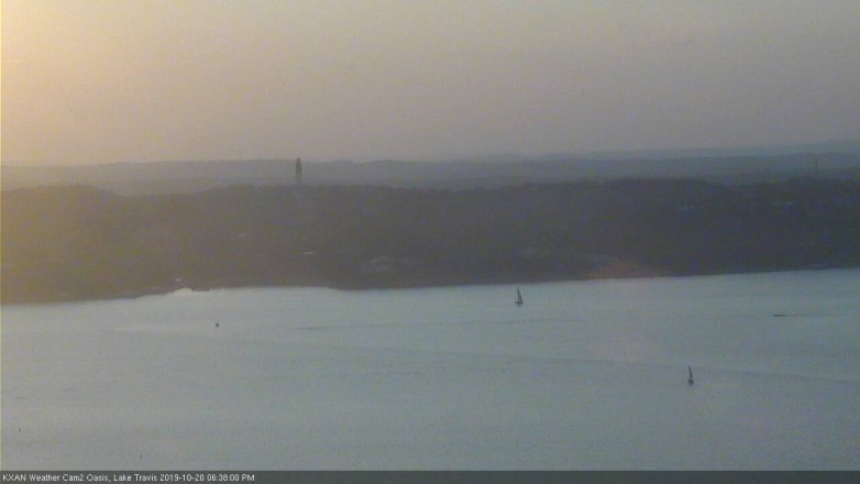 Lake Travis webcam, October 20, 2019 5:40 PM CT