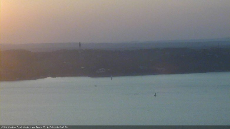 Lake Travis webcam, October 20, 2019 5:45 PM CT