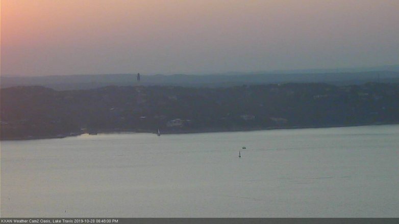 Lake Travis webcam, October 20, 2019 5:50 PM CT