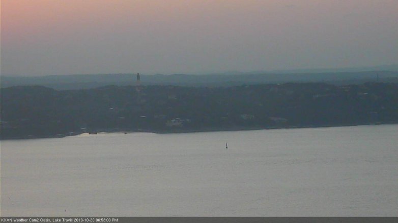 Lake Travis webcam, October 20, 2019 5:55 PM CT