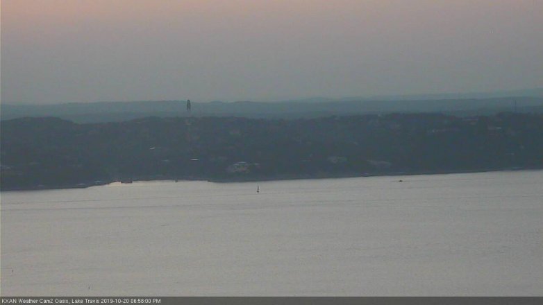 Lake Travis webcam, October 20, 2019 6:00 PM CT