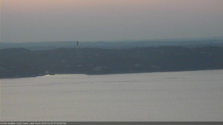 Lake Travis webcam, October 20, 2019 6:05 PM CT