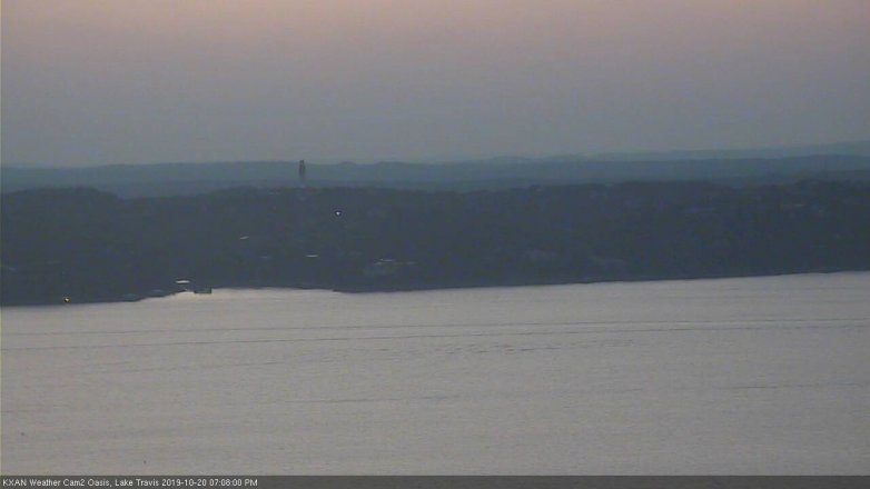 Lake Travis webcam, October 20, 2019 6:10 PM CT