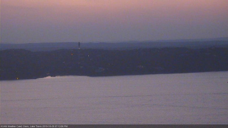 Lake Travis webcam, October 20, 2019 6:15 PM CT