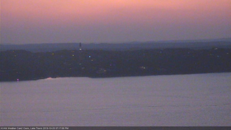 Lake Travis webcam, October 20, 2019 6:20 PM CT