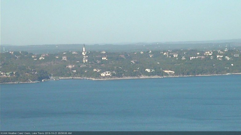 Lake Travis webcam, October 21, 2019 9:00 AM CT