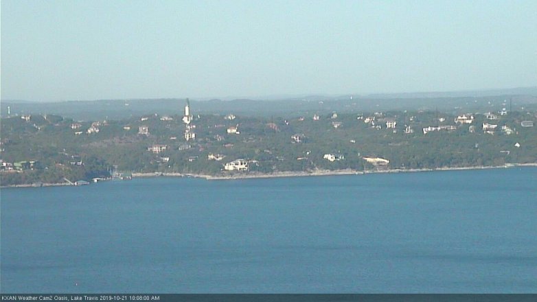 Lake Travis webcam, October 21, 2019 9:10 AM CT