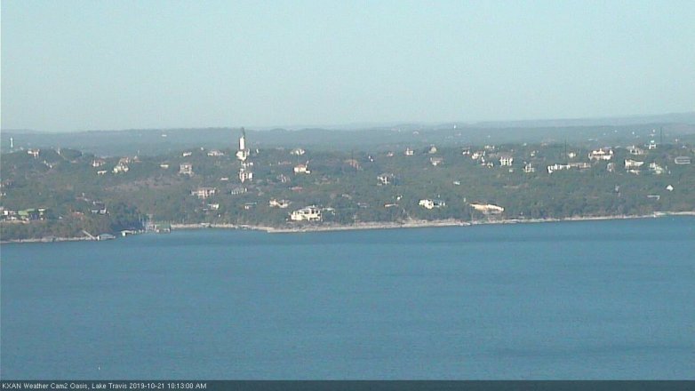 Lake Travis webcam, October 21, 2019 9:15 AM CT