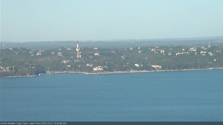 Lake Travis webcam, October 21, 2019 9:30 AM CT