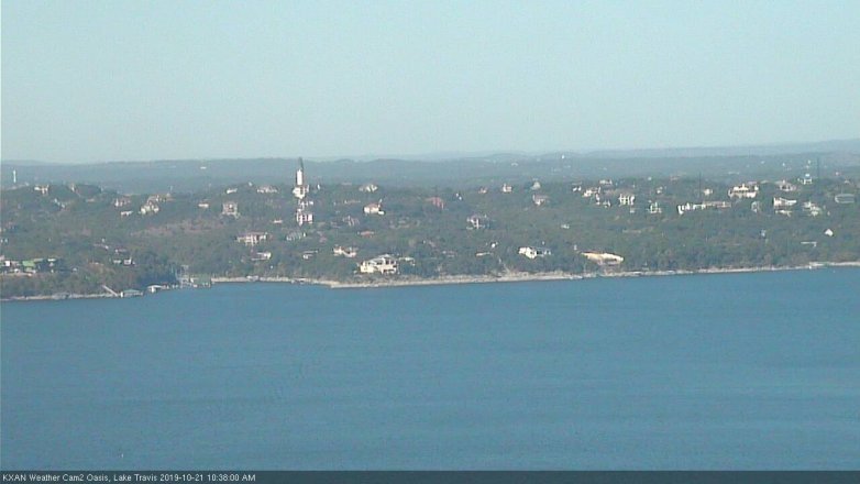 Lake Travis webcam, October 21, 2019 9:40 AM CT
