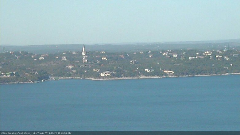Lake Travis webcam, October 21, 2019 9:45 AM CT