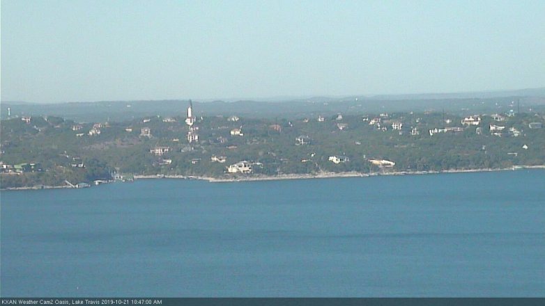 Lake Travis webcam, October 21, 2019 9:50 AM CT