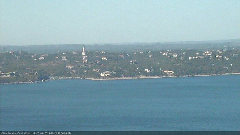 Lake Travis webcam, October 21, 2019 10:00 AM CT