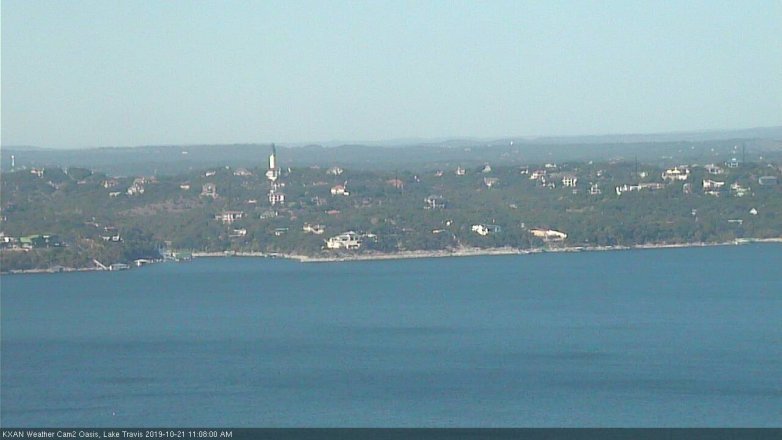 Lake Travis webcam, October 21, 2019 10:10 AM CT