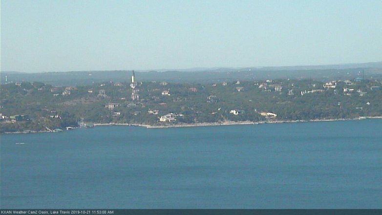 Lake Travis webcam, October 21, 2019 10:55 AM CT