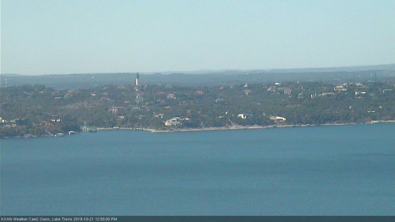 Lake Travis webcam, October 21, 2019 12:00 PM CT