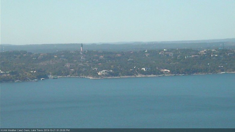 Lake Travis webcam, October 21, 2019 12:30 PM CT