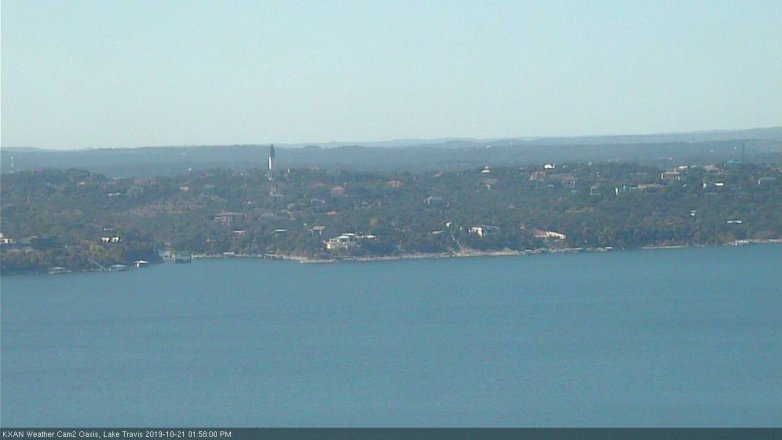 Lake Travis webcam, October 21, 2019 1:00 PM CT