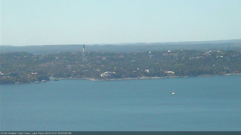 Lake Travis webcam, October 21, 2019 1:05 PM CT
