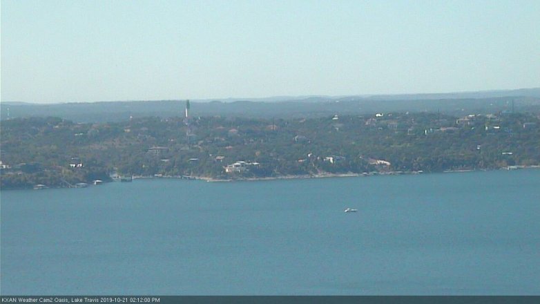 Lake Travis webcam, October 21, 2019 1:15 PM CT