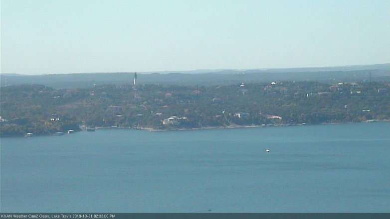 Lake Travis webcam, October 21, 2019 1:35 PM CT