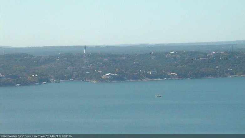 Lake Travis webcam, October 21, 2019 1:40 PM CT