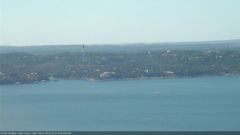 Lake Travis webcam, October 21, 2019 1:45 PM CT