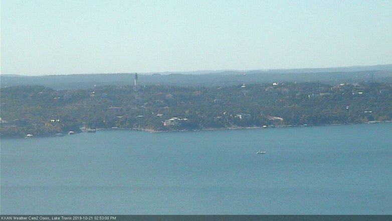 Lake Travis webcam, October 21, 2019 1:55 PM CT