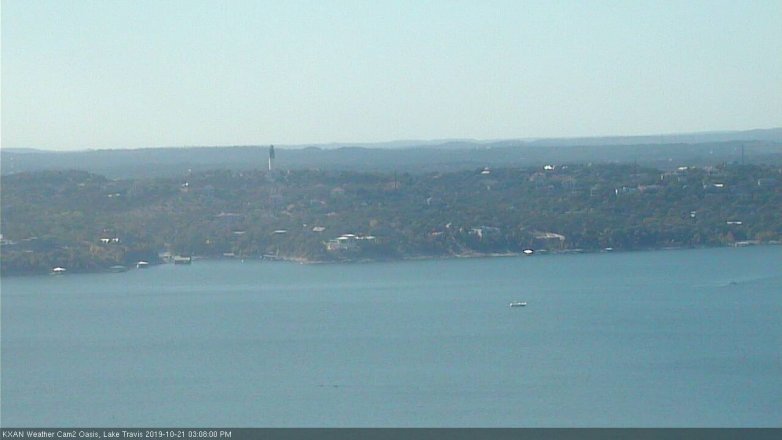 Lake Travis webcam, October 21, 2019 2:10 PM CT