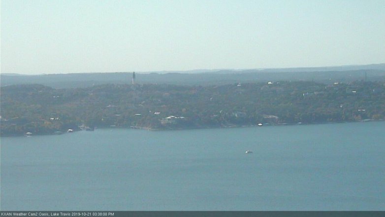 Lake Travis webcam, October 21, 2019 2:40 PM CT