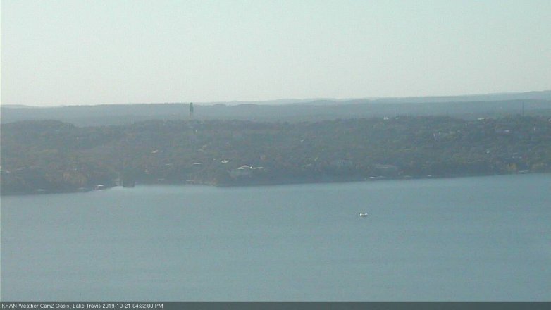Lake Travis webcam, October 21, 2019 3:35 PM CT