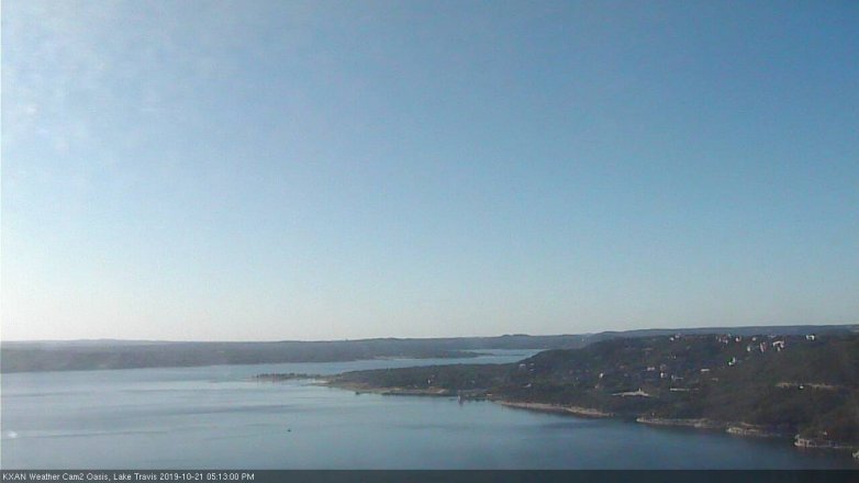 Lake Travis webcam, October 21, 2019 4:15 PM CT