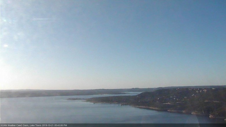 Lake Travis webcam, October 21, 2019 4:45 PM CT