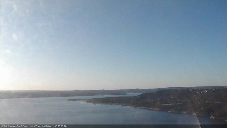 Lake Travis webcam, October 21, 2019 4:55 PM CT