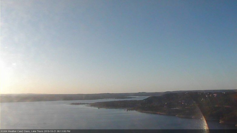 Lake Travis webcam, October 21, 2019 5:15 PM CT