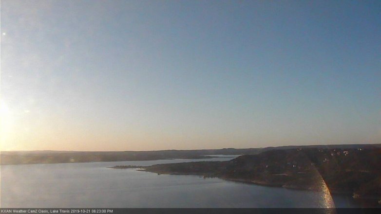 Lake Travis webcam, October 21, 2019 5:25 PM CT
