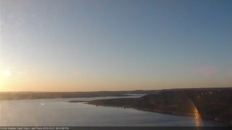 Lake Travis webcam, October 21, 2019 5:35 PM CT