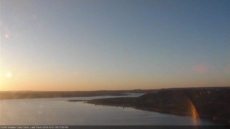 Lake Travis webcam, October 21, 2019 5:40 PM CT