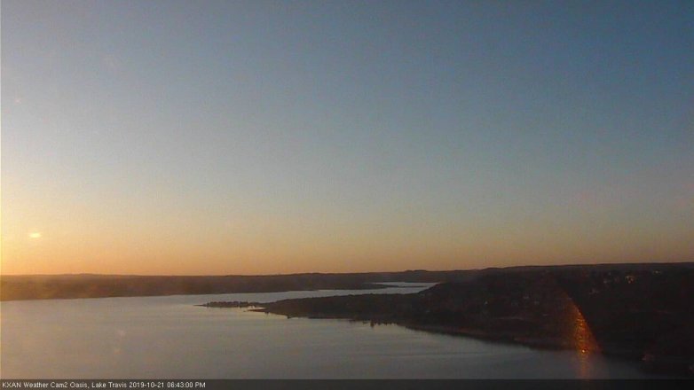 Lake Travis webcam, October 21, 2019 5:45 PM CT