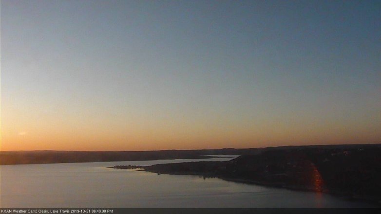Lake Travis webcam, October 21, 2019 5:50 PM CT