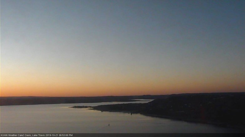 Lake Travis webcam, October 21, 2019 5:55 PM CT
